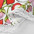 thumbnail image 4 of SKYSONIC Valentine Gnome Red Heart Round Tablecloth 60inch Indoor Wrinkle Free, Spring Floral Circular Lace Table Cover Washable for Kitchen Dining Decor, 4 of 7