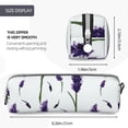 thumbnail image 3 of Rocae Lavender Flowers for Pen and Marker Pouch with Zipper for Men and Women, Stationery Bag Pen Holder for Work and Office, 3 of 9