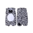 thumbnail image 2 of Caoirhny Little Girls Summer Casual Jumpsuit Sleeveless Crewneck Zebra Print Playsuit with Bow Decor, 2 of 9