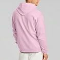 thumbnail image 4 of QHRMKOG Sweatshirts for Men Zip Up Long Sleeve Big and Tall Hooded Winter Light Loose Fit Cotton Drawstring Oversize Sweatshirts Strong with Pocket Jackets Pink L-Large, 4 of 8