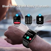 Blackview 1.91 Smartwatch for Men Womens,100+ Sports Modes/Bluetooth(Answer/Make Calls)/IP68 Waterproof,Smart Watch Fits for Android iPhone,Black