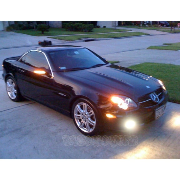 For 2000 2001 2002 2003 2004 Mercedes SLK 320 Xenon Foglamps Fog Lamps Driving Lights Kit SLK320 R170