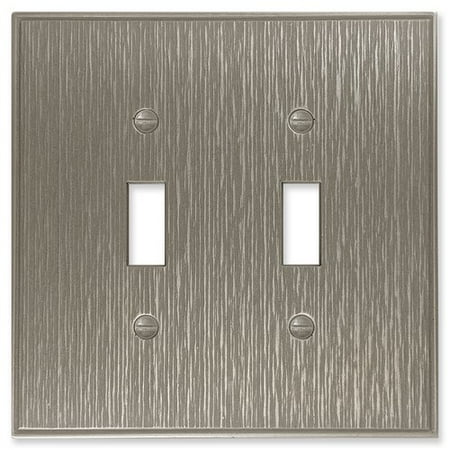 Questech Twill Decorative Metal Double Toggle Light Switch Questech Twill Decorative Metal Double Toggle Light Switch