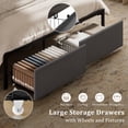 thumbnail image 4 of GUNAITO Queen Bed Frame with Storage Headboard Upholster Platform Bed Frame with LED Lights and USB Ports & Outlets Grey, 4 of 9