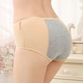 thumbnail image 4 of Women Panties Lace Patchwork Plus Size Seamless Leak Proof Menstrual Period Briefs for Daily Wear, 4 of 7