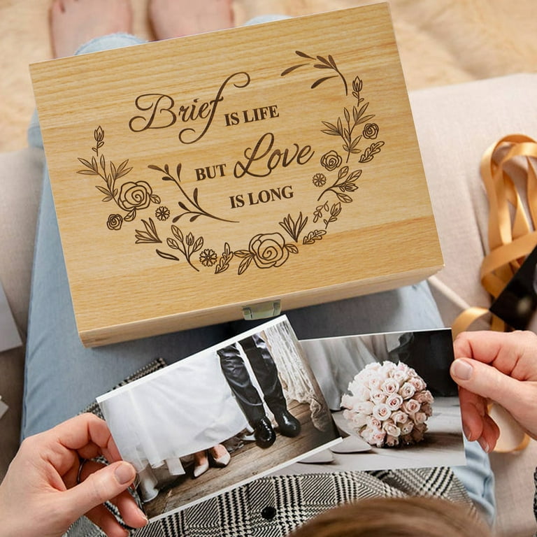EXISTING Memory Keepsake Box, Brief Is Life But Love Is Long, Valentines  Day Gift For Girlfriend/Wife, Wedding Memory Box for Her 