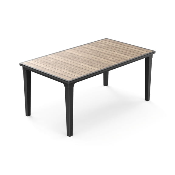 Keter Futura Table - Perfect for Outdoor Dining, Graphite