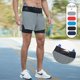 thumbnail image 2 of Pantalones cortos deportivos para correr de verano para hombre, maratón al aire libre, Fitness, baloncesto, pantalones cortos falsos de dos piezas para correr de secado rápido de doble capa, 2 of 6