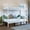 White + Twin Over Twin, variant on ChenyueFurn Twin Over Twin Metal Bunk Bed with Guardrails & Storage,Black
