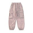 thumbnail image 3 of Ruyang Toddler Jogger Cargo Pants Elastic Waste Straight Multi Pockets Denim Pants Boys Girls Wide Leg Fall Trousers Bottom, 3 of 8