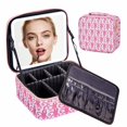 thumbnail image 1 of Bolso de Maquillaje de Viaje HMPEAIIY con Espejo LED y Divisores Ajustables, 1 of 6