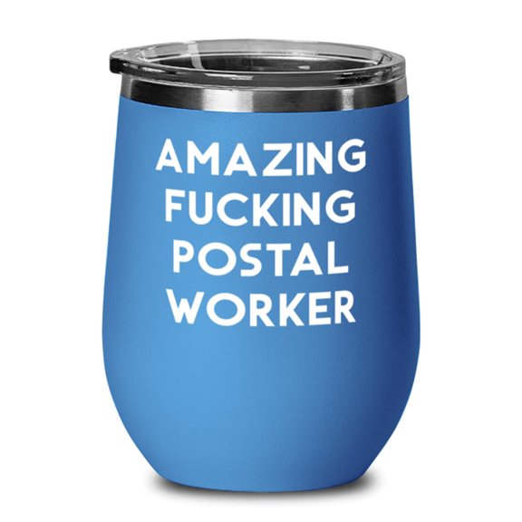 Amazing Postal Worker Wine Glass, Postal worker Present From Team Leader, Fancy Wine Tumbler For Men Women