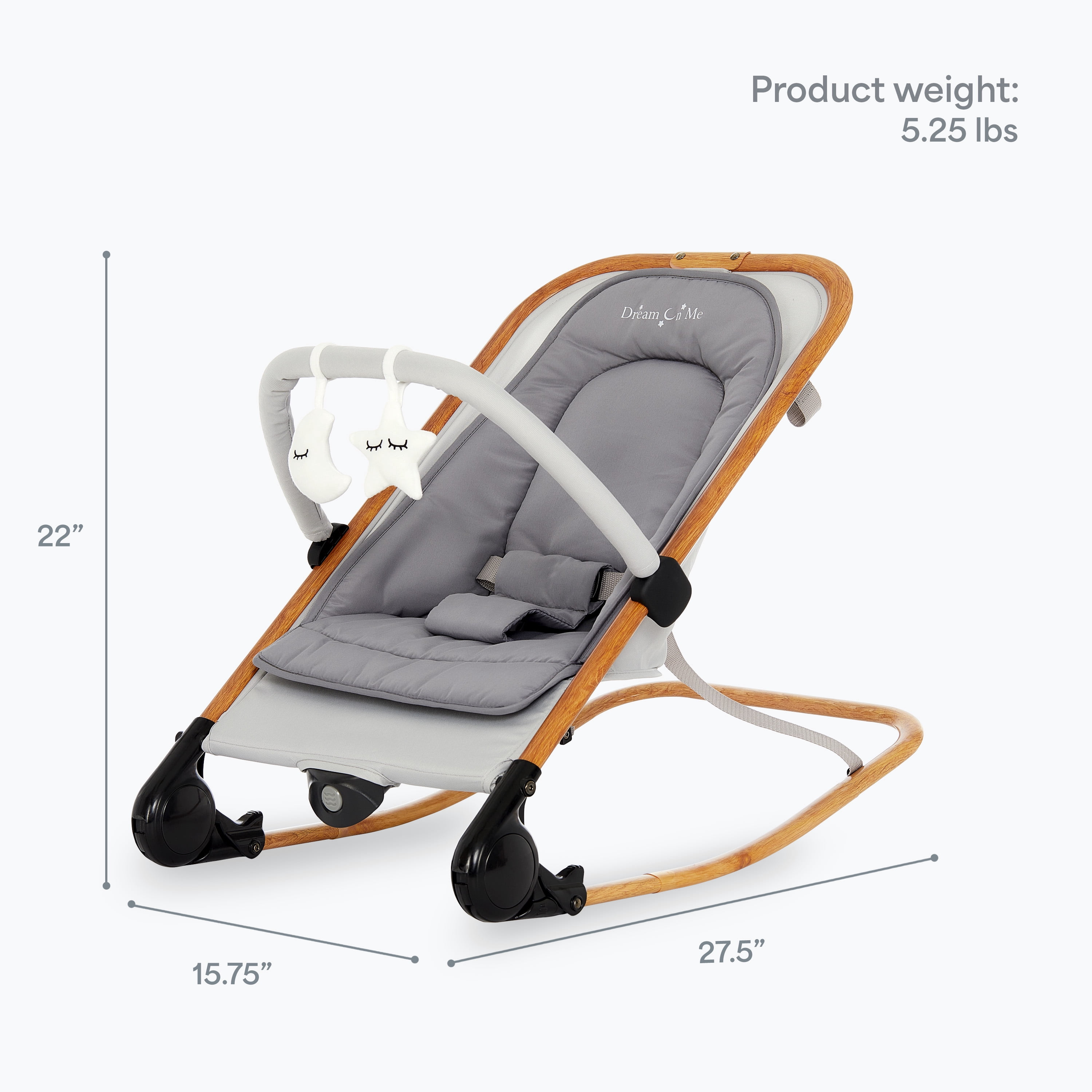 Dream on Me Rock with Me 2-in-1 Baby Rocker and Stationary Seat
