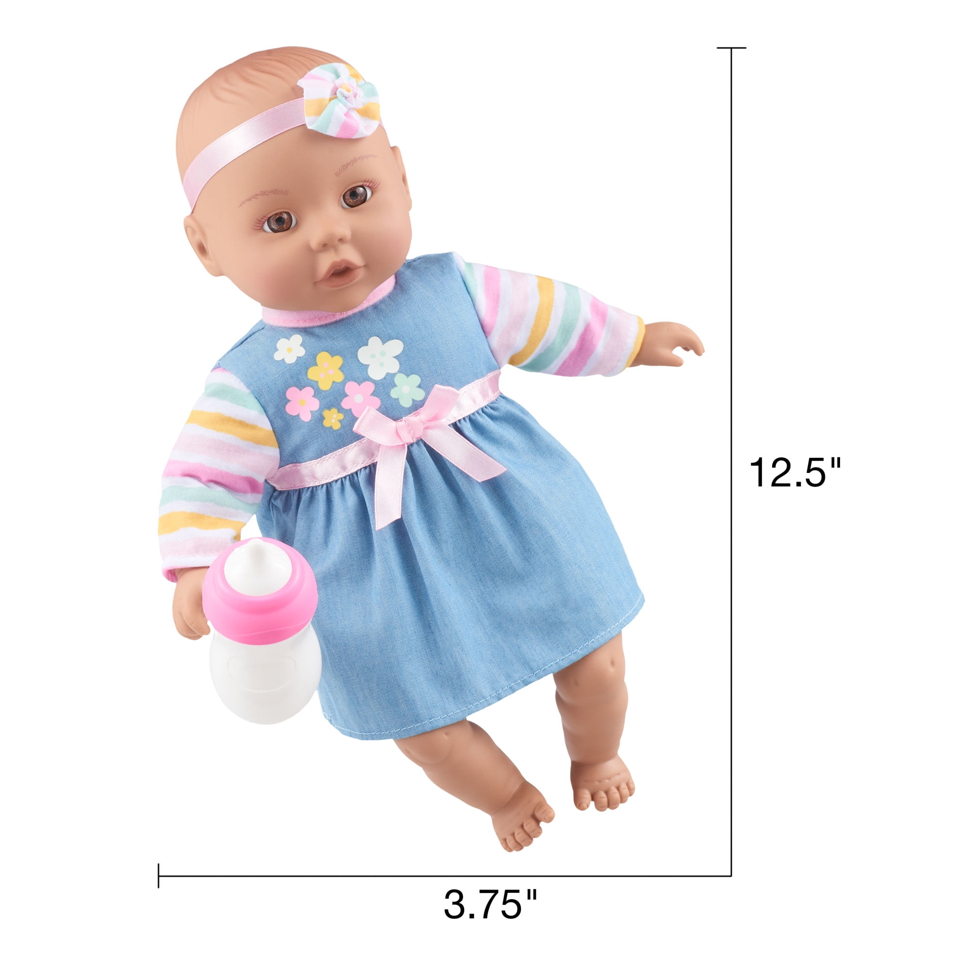 Sweet Love Snuggle & Feed Time 12.5-Inch Baby Doll with Blue Outfit Walmart.com