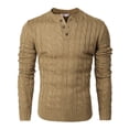 thumbnail image 2 of H2H Mens Casual Slim Fit Pullover Sweaters Knitted Henley Button Closure Long Sleeve Thermal (CMOSWL042), 2 of 6