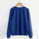 thumbnail image 4 of Gibobby Mujeres sudadera con capucha Suéteres de para mujer Suéter de cuello redondo con estampado de informal Suéter suelto de manga larga con cuello redondo Blusa informal （Azul， XXXL), 4 of 4