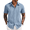 Light Blue, variant on Men's Cuban Guayabera Short Sleeve Shirt Casual Beach Summer Button Down Shirts