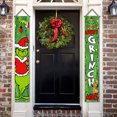 thumbnail image 1 of Cortina de puerta de monstruos navideños, tema festivo de 180x30cm para decoración de puertas navideñas, 1 of 7