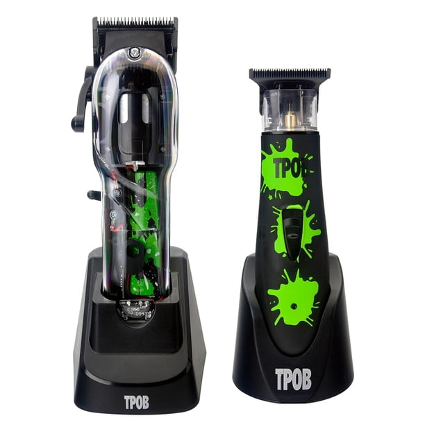 Set de cortapelos y recortador TPOB Slime 2 para hombre, color negro