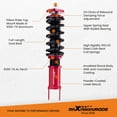 thumbnail image 2 of maXpeedingrods Coilovers for Nissan 370Z RWD 2009-2020, for Infiniti G37 RWD 2008-2015, 24 Levels Damper Adjustable Coilovers Suspension Kit, Height Adjustable Shock Absorber Strut, Lowering Kit, Red, 2 of 9