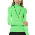 thumbnail image 1 of UKAP Ladies Tunic Blouse Long Sleeve Jumper Top Solid Color Knit Tops Slim Fit Work Sweater Deep Fruit Green L, 1 of 3