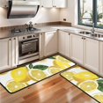 thumbnail image 3 of Kitchen Rugs Sets Of 2,Yellow Lemon Fruit Slices White Pattern Anti Fatigue Kitchen Mat Rugs Non Slip Washable,Decorative Kitchen Floor Mats for Kitchen,Sink,Laundry,17"x47"+17"x47", 3 of 5