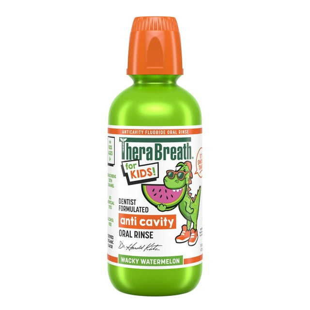 Enjuague bucal TheraBreath Kids Organic Wacky Watermelon 480 ml