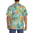 thumbnail image 3 of Sikiie Cute Pineapples Men's Wrinkle Free Untucked Cuban Shirt Business Casual Button Down Shirts Short Sleeve ShirtMedium, 3 of 5