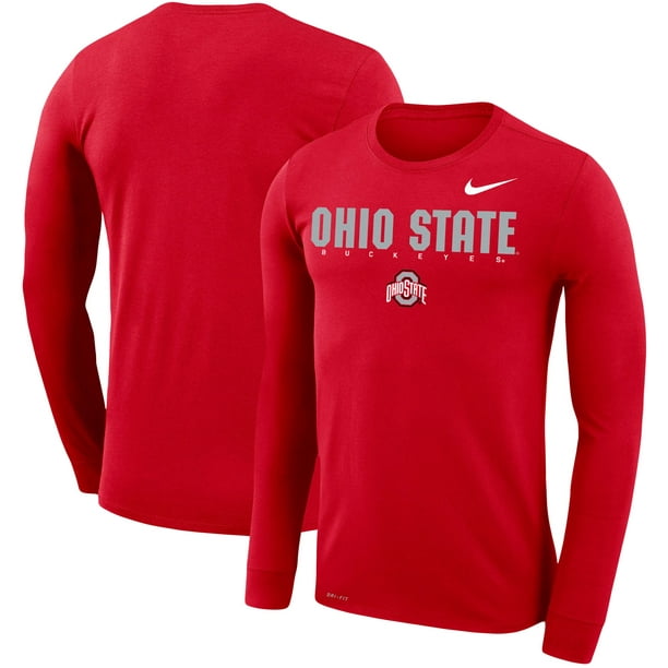 Ohio State Buckeyes Nike Facility Legend Performance Long Sleeve T ...