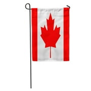 NUDECOR Drapeau canadien rouge du Canada Feuille plate d'érable Drapeau de jardin américain précis Drapeau décoratif Maison Bannière 30,5 x 45,7 cm