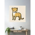 thumbnail image 2 of Cheetah Poster Wall Art, Modern Wall Decor For Living Room Bedroom, 30x30 UNFRAMED, 2 of 3