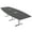 Asian Night w/Silver Base with Electric, variant on 12 Person Boat Shaped Modular Powered Conference Table Metal T-Bases
