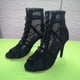 thumbnail image 4 of Zapatos de baile altos para mujer Botas de salón negras Zapatos de salsa tango Chica Fiesta de moda Recorte de malla Sandalias de tacón alto Verano 2022, 4 of 5