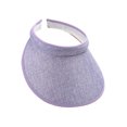 thumbnail image 2 of Sonducket Sombreros para el sol Protección Clip-On Gorras Visera de lino Ajustable Grandes aleros Parte vacía Color sólido Regalo deportivo Sombreros morado claro Sonducket AP010232-09, 2 of 6