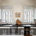 thumbnail image 4 of Abstract Geometric Kitchen Curtain Valance 3 Piece Set for Kitchen Curtains and Valance Set Short Curtain Sink Window Decor 36 Inch Small Window Treatment Tier 27.5x36 Length, 4 of 6