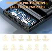 40000mAh Solar Power Bank Battery Pack with 4 Cables, DFITO Portable Solar Charger with Dual 5V USB Ports