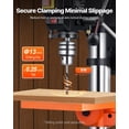 thumbnail image 5 of 10 Inch Benchtop Drill Press 6.2A Induction Motor Tabletop Drilling Machine Adjustable Speed 650 1050 1800 2350 3100 RPM 0-45 Degree Tilting Worktable LED Work Light for Wood Metal, 5 of 6