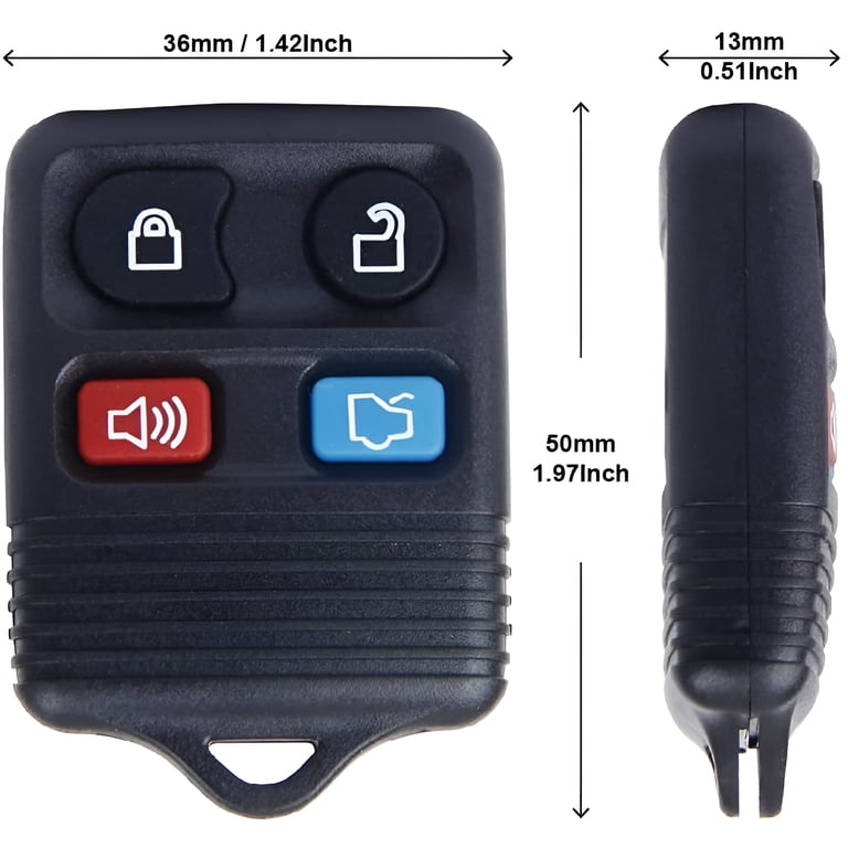 Lot De 2 Télécommandes Clés Sans Contact 4B Neufves Pour Ford/Lincoln/Mercury - Programmation DIY