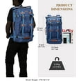 thumbnail image 5 of WITZMAN Travel Backpack for Men Large Canvas Backpack Luggage Carry on Duffel Bag A519-1 Blue, 5 of 9