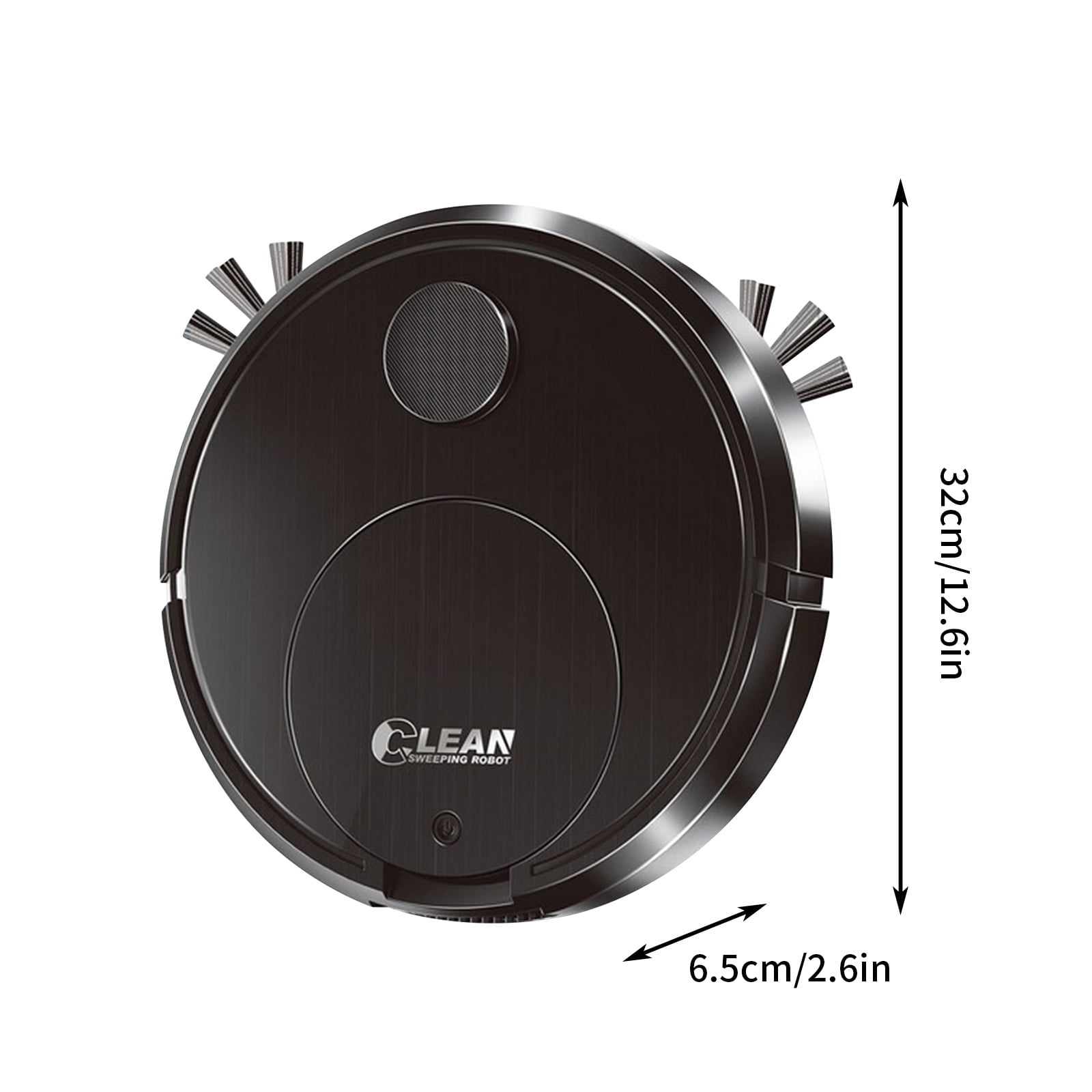 Robot Vacuum - 3-in-1 Sweeping, Vacuuming & Mopping, 12.6 x 12.6 x 2.6in, 70mm Ultra-Thin for Under Furniture, Low-Noise Self-Charging for Home()