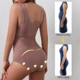 thumbnail image 2 of Body de entrenamiento de cintura para mujer, mono ajustado de cuerpo completo sin costuras con cuello redondo, Tops con control de barriga, 2 of 4