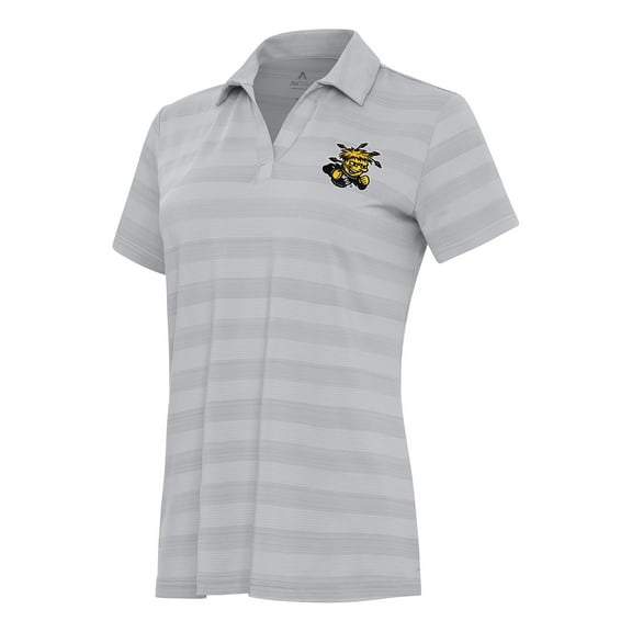 Women's Antigua Gray Wichita State Shockers Tunnel Polo