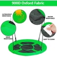 thumbnail image 5 of 40 Inch Green Saucer Tree Swing Set for Kids Adults 800lb Weight Capacity Waterproof Flying Swing Seat Textilene Fabric with Adjustable Hanging Ropes for Outdoor Playground, Backyard, Green, 40 inch, 5 of 14