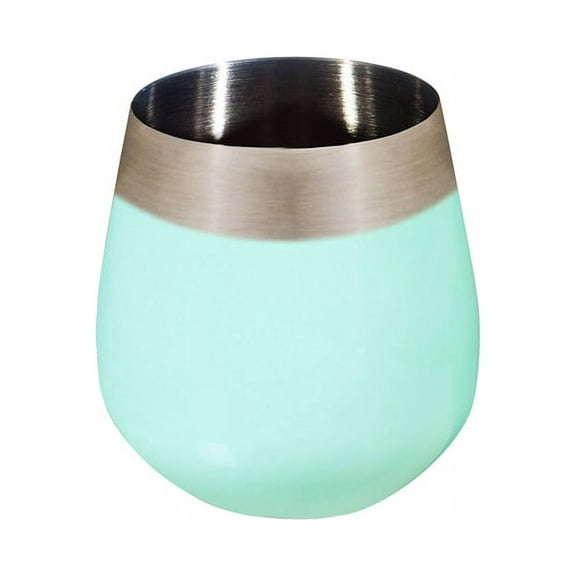 Refresh Stainless Steel Stemless Wine Tumbler, Set of 2, Mint