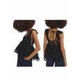 thumbnail image 3 of Women Sexy- Summer - Tops Lace Ruffle Layered Babydoll Crop Y2k Going Out Party Streetwear Black L, 3 of 6