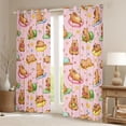 thumbnail image 2 of Erosebridal Kawaii Capybaras Curtains Pack of 2 (42x84 Each),Cute Animal Capybara Rainbow Stars Pattern Curtains Blackout For Kids Teens, 2 of 6