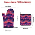 thumbnail image 2 of Salouo Retro Palms for Oven Mitts and Potholders BBQ Gloves-Oven Mitts and Pot Holders Non-Slip Cooking Gloves for Cooking Baking Grilling (4-Piece Set), 2 of 6