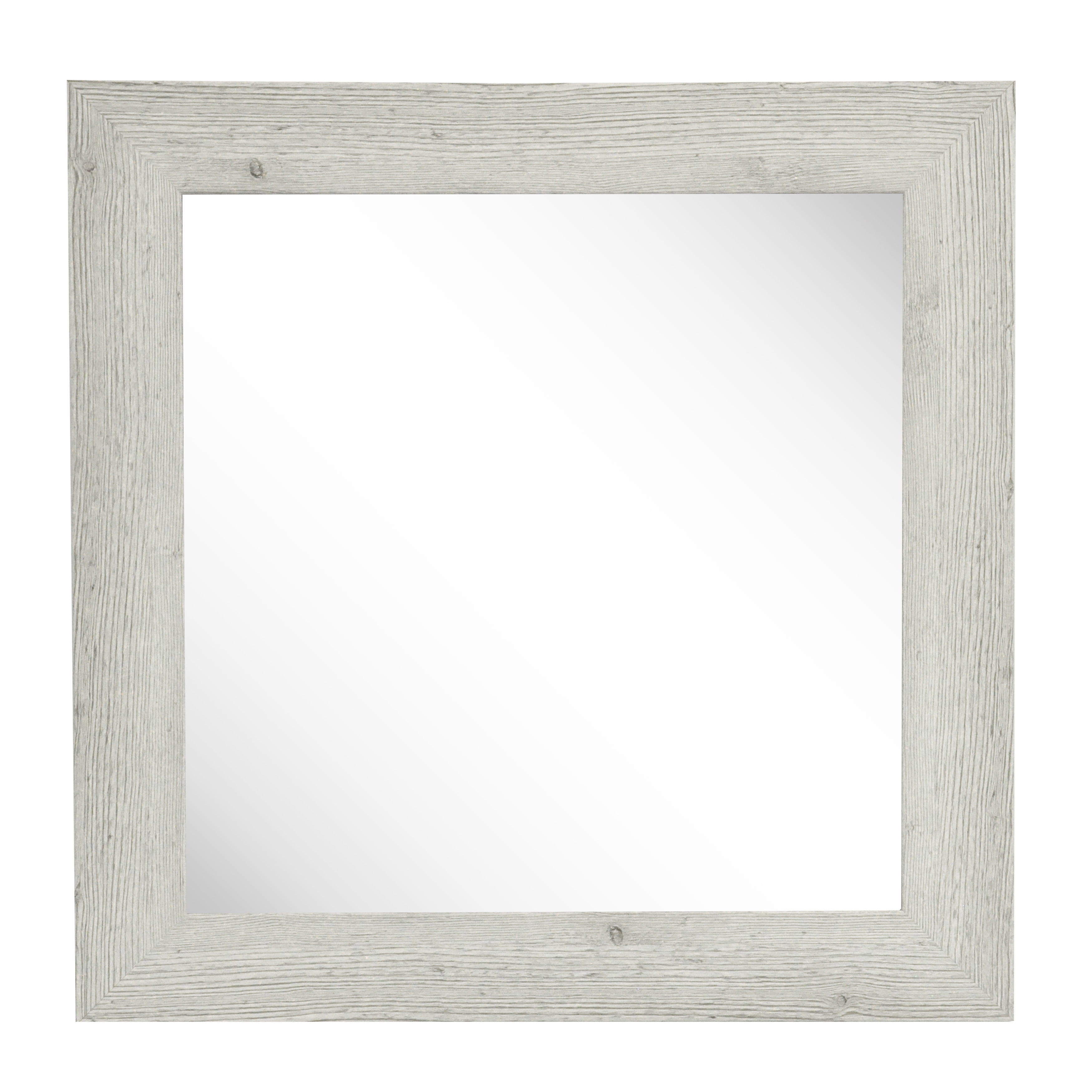 Rayne Mirrors Ava White Washed Antique Mirror - (17.5X17.5 Inches)