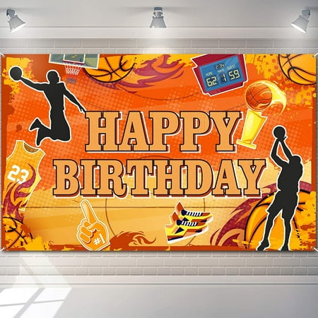 Basketball Happy Birthday Backdrop Basketball Themed Photography Background  Sports Theme Birthday Party Decorations Basketball Court Stars Photo Booth  Props - - | Walmart Canada