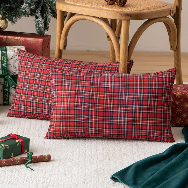Fundas de almohada decorativas AQOTHES 30 x 50 cm, diseño navideño